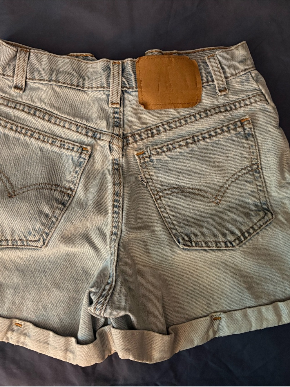 Levi's Light Wash Denim Jean Shorts with Rolled Hem 910 size 5